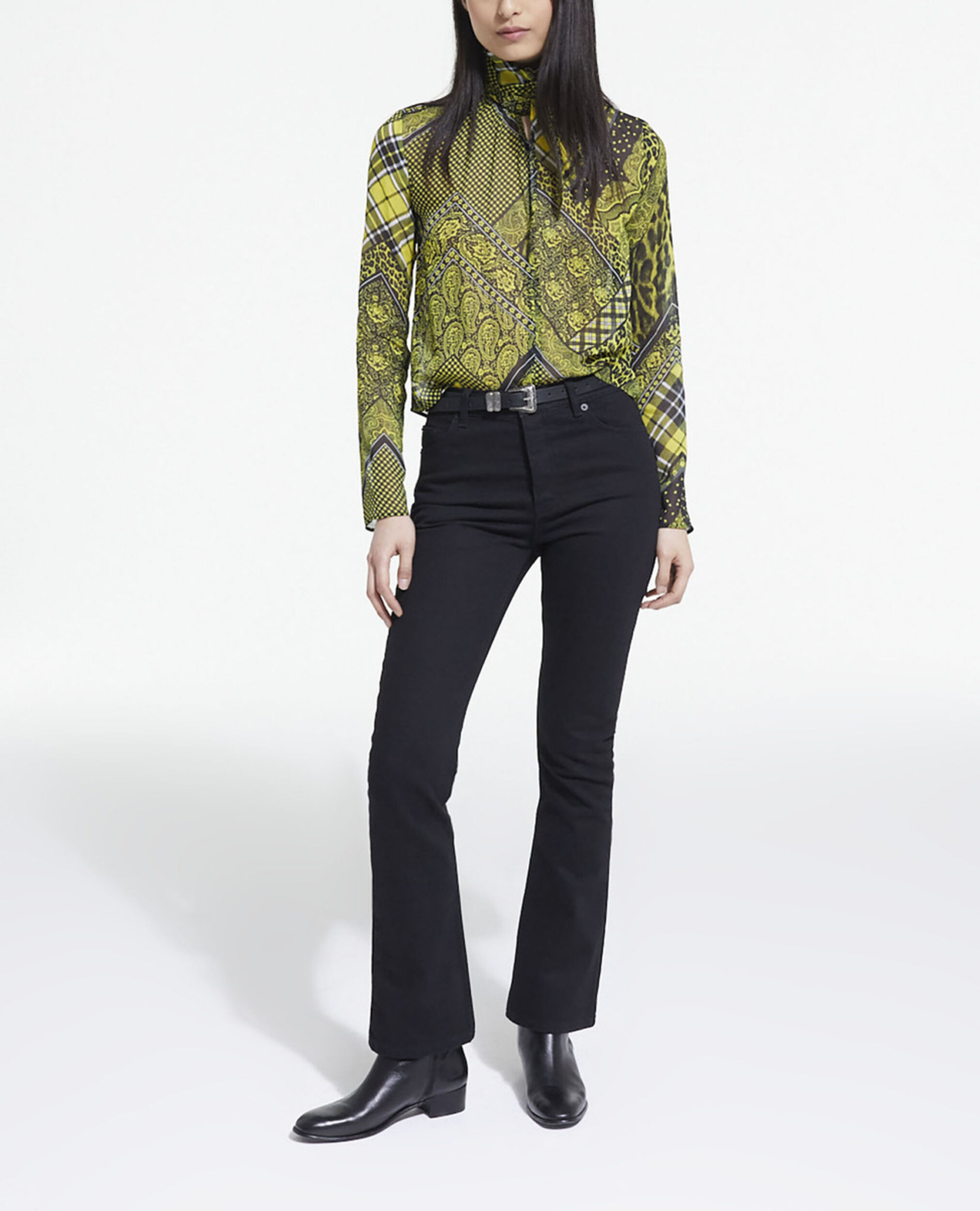 Top imprimé, BLACK / YELLOW, hi-res image number null