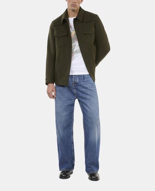 The Kooples HOMBRE KAKI chaqueta estilo sobrecamisa caqui