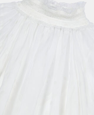 The Kooples DAMEN ECRU ecrufarbenes top mit gerafften details