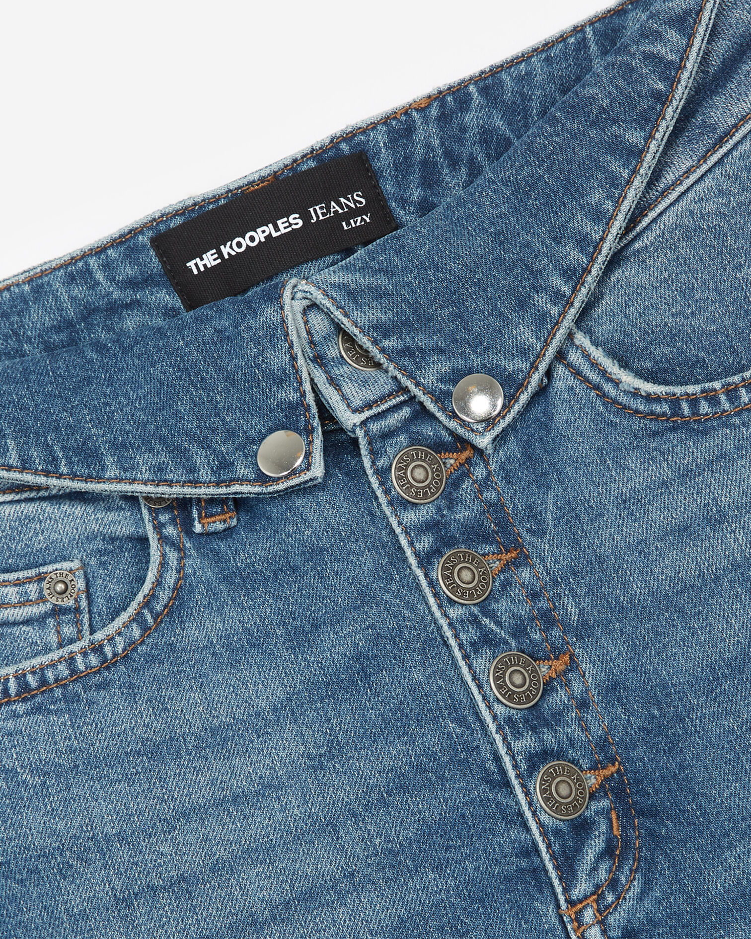 Blue jeans with fold-over waist, BLUE VINTAGE, hi-res image number null