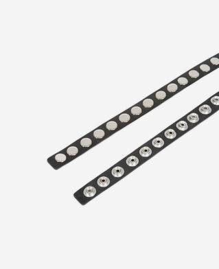 The Kooples M BLACK thin black leather belt