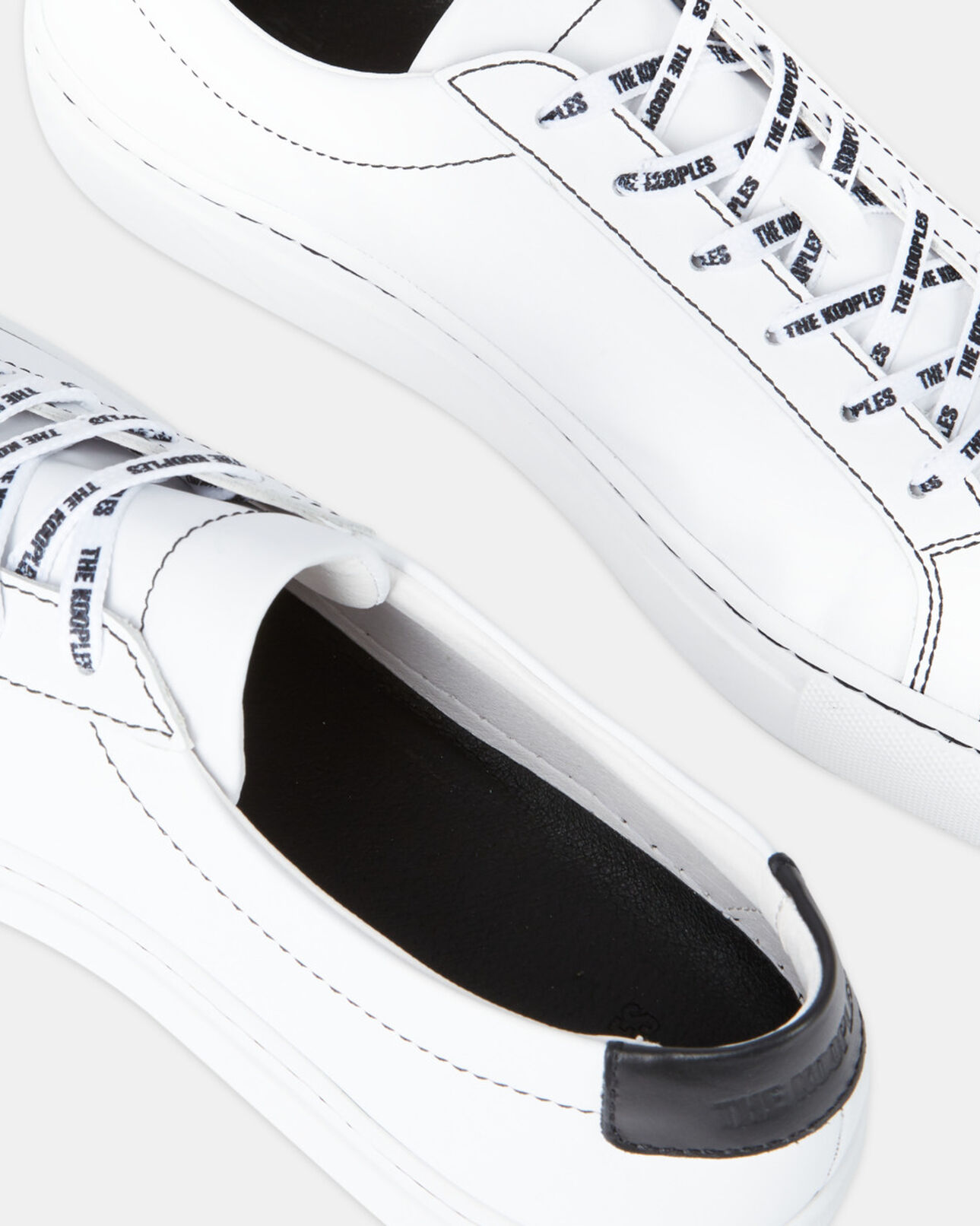 The Kooples HOMME WHITE baskets blanches