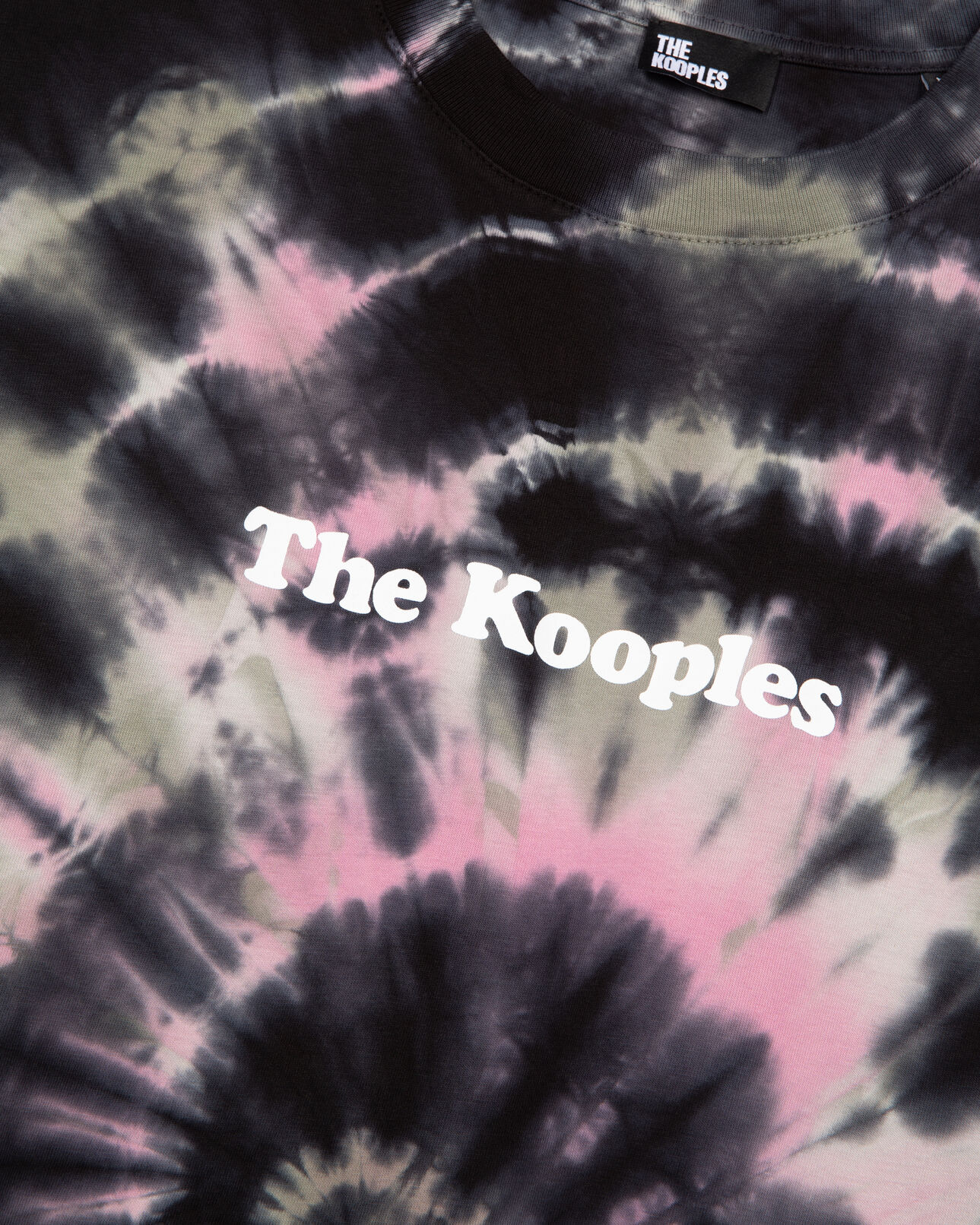The Kooples MEN ECRU GREEN tie and dye t-shirt