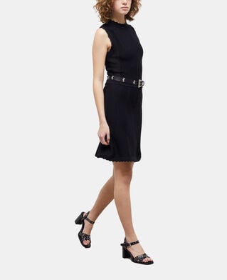 The Kooples FEMME BLACK robe courte noire en maille