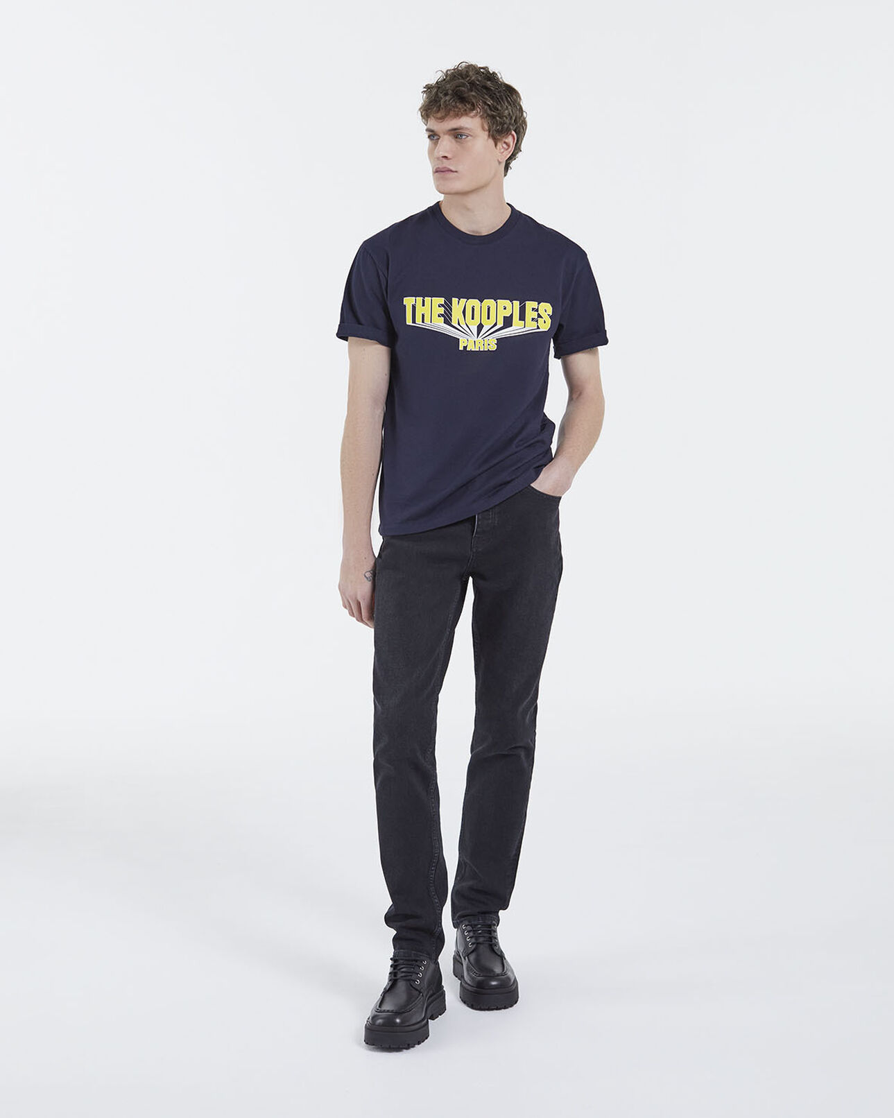 The Kooples MEN NAVY the kooples logo t-shirt