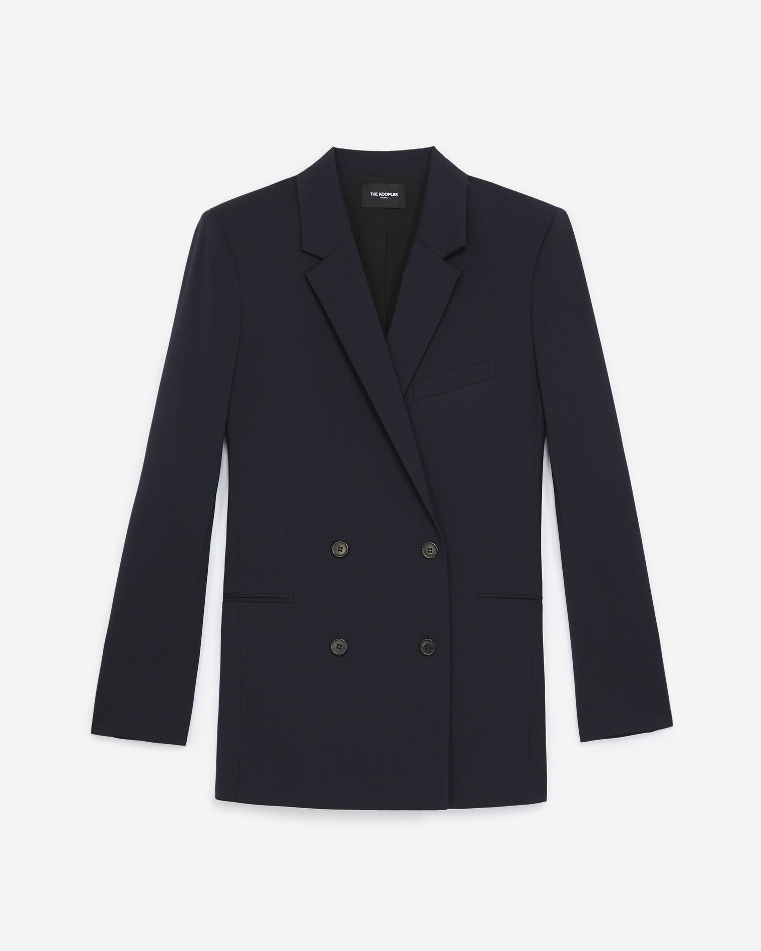 Blaue Wolljacke mit doppelter Knopfreihe, NAVY, hi-res image number null