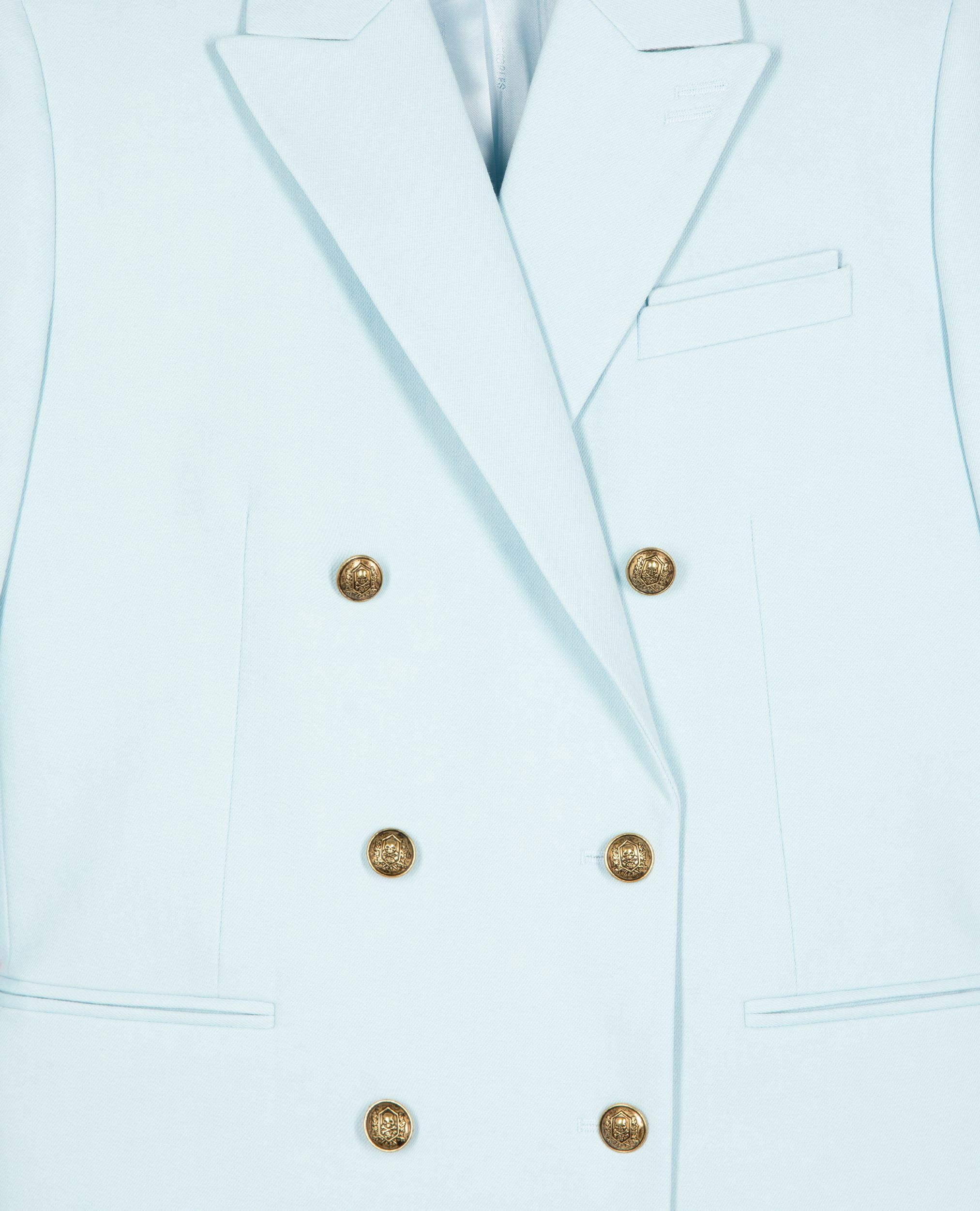 Blue cotton tailored jacket, LIGHT BLUE, hi-res image number null