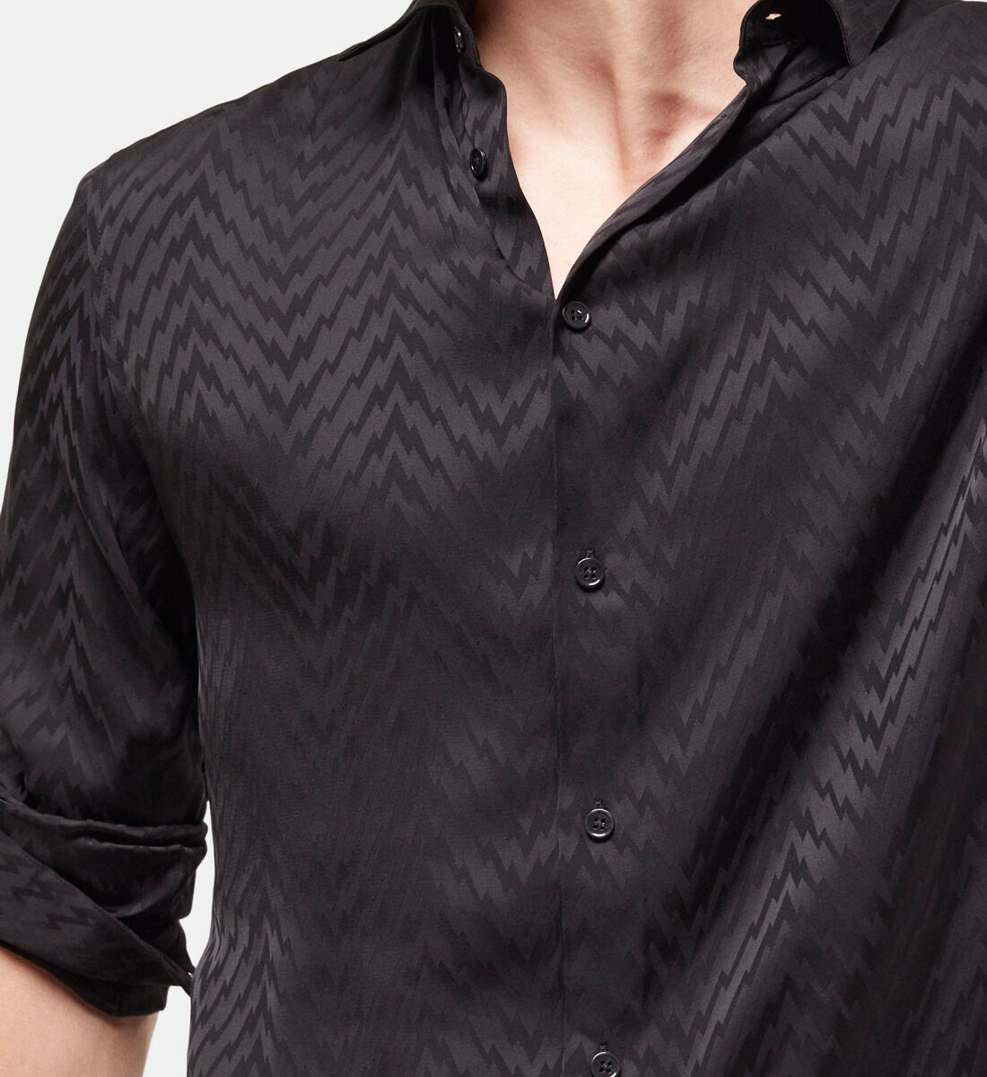 Schwarzes hemd mit muster Clearance