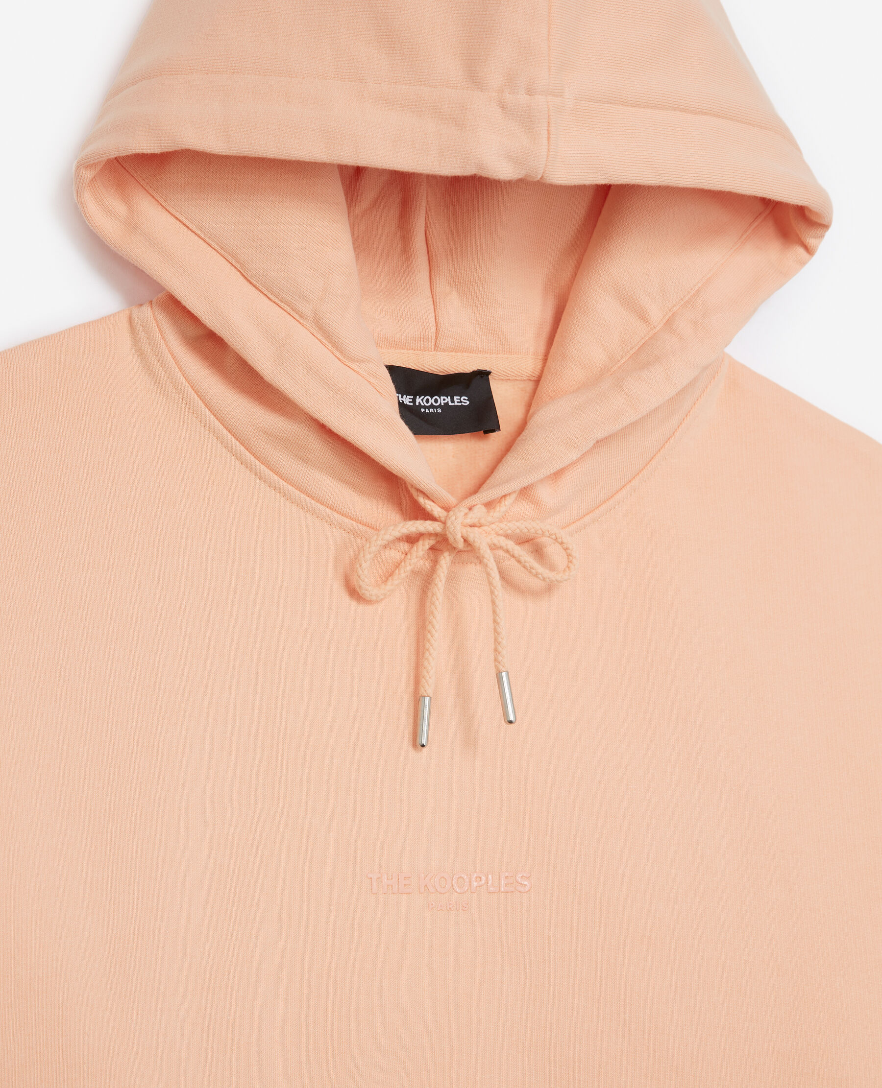 Coral hoodie with logo in middle The Kooples Canada