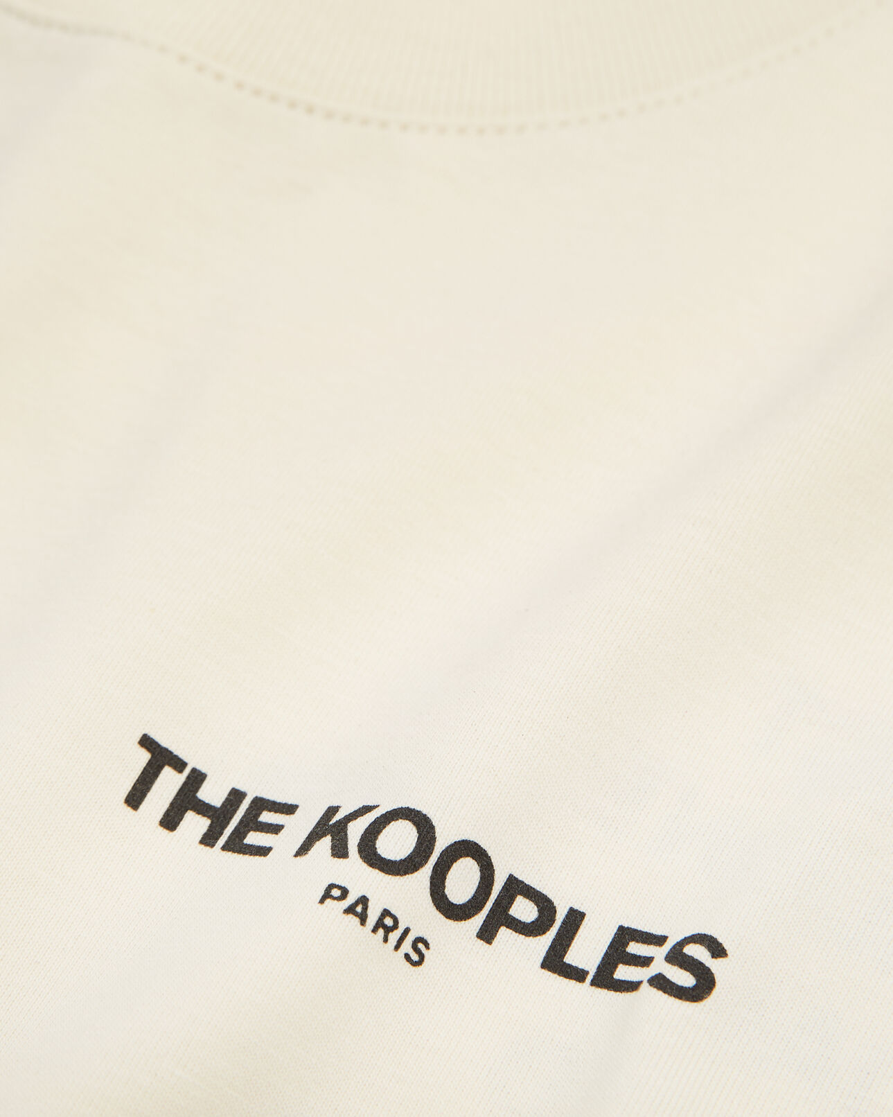 The Kooples FEMME ECRU t-shirt écru coton broderie poitrine dos