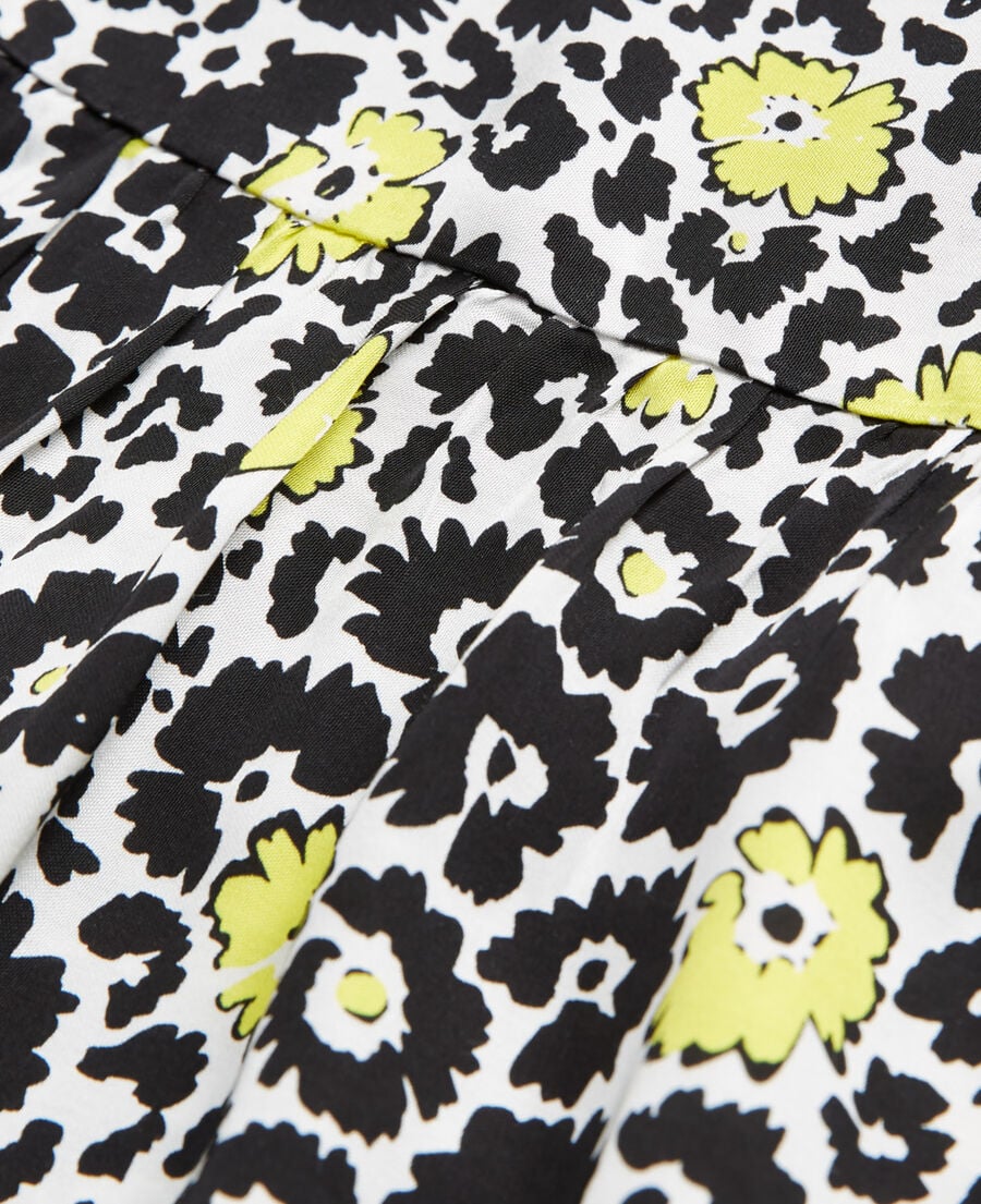 The Kooples FEMME ECRU / YELLOW jupe courte imprimée