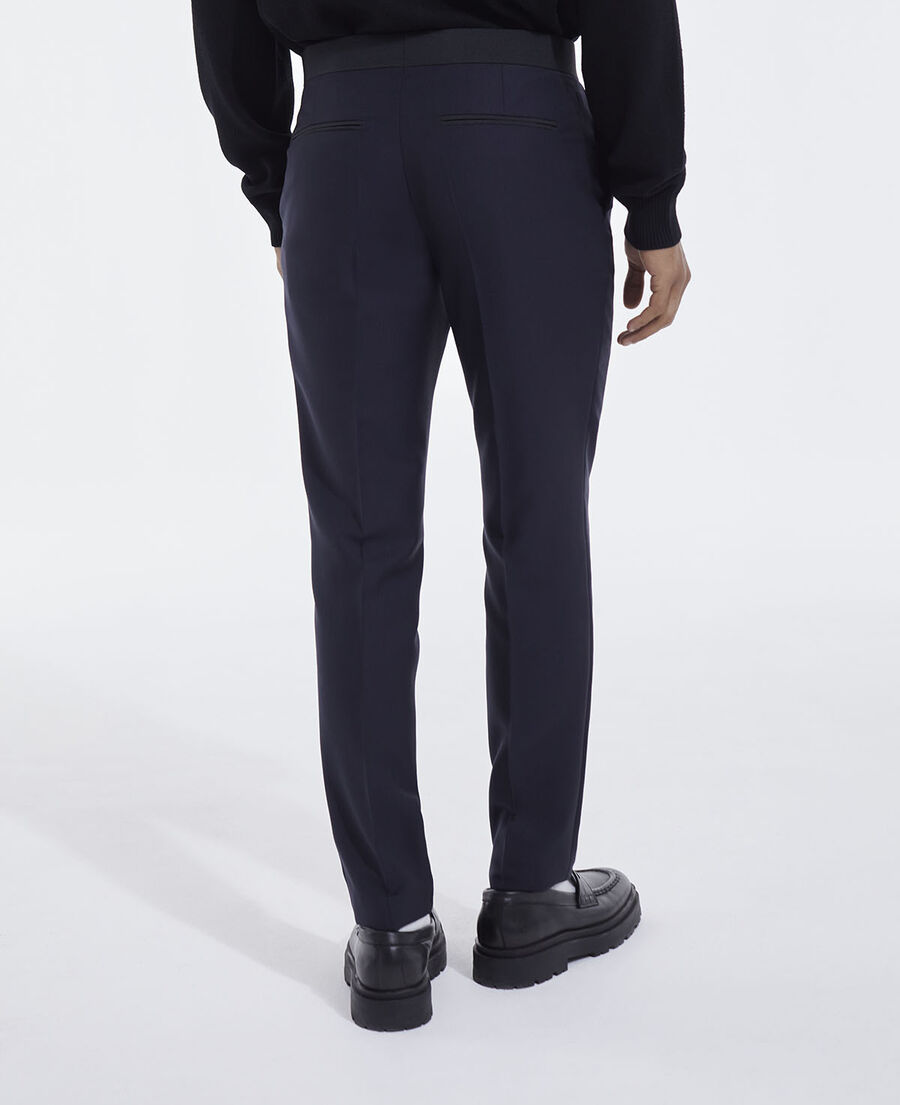 The Kooples H NAVY midnight blue wool suit pants with creases