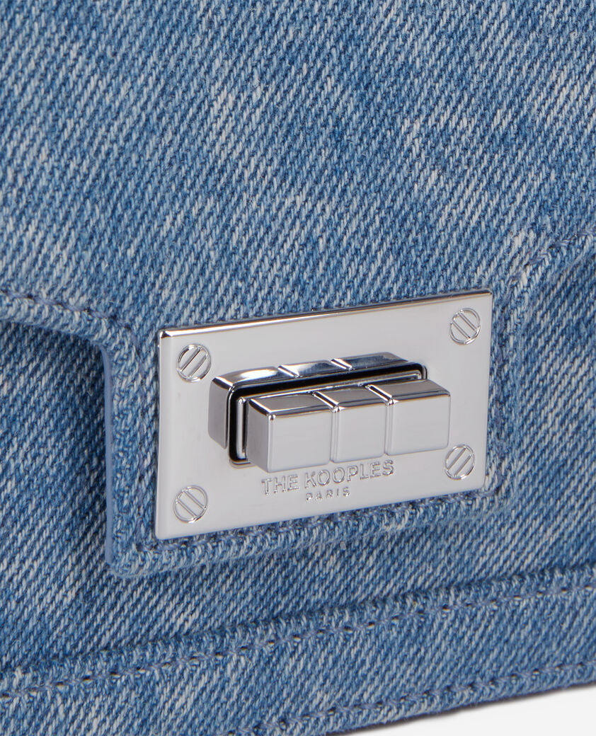 The Kooples FEMME BLUE WASHED sac emily new nano en denim bleu