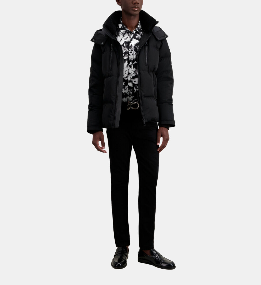 Doudoune noire capuche The Kooples France