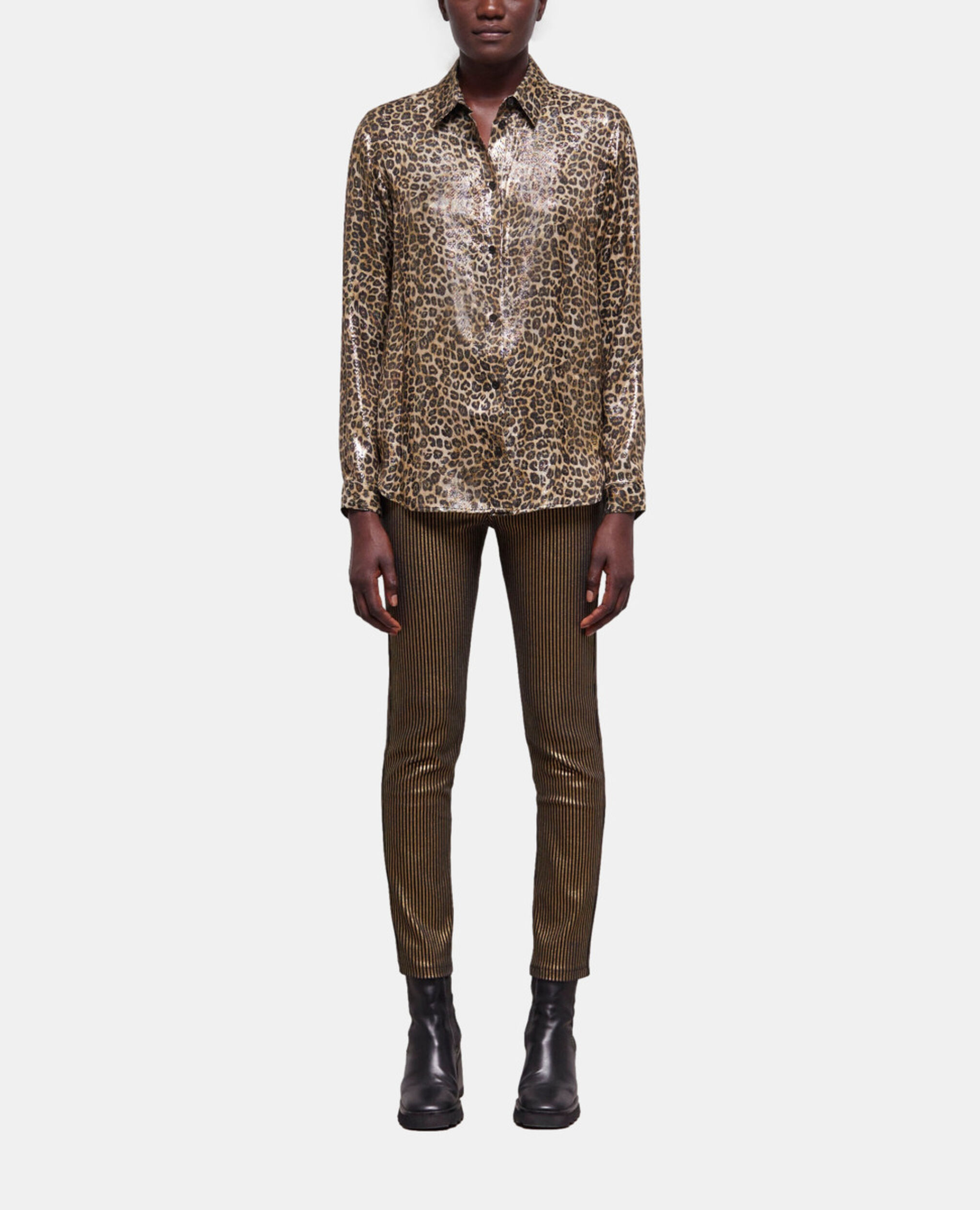Flowing leopard-print shirt, LEOPARD, hi-res image number null