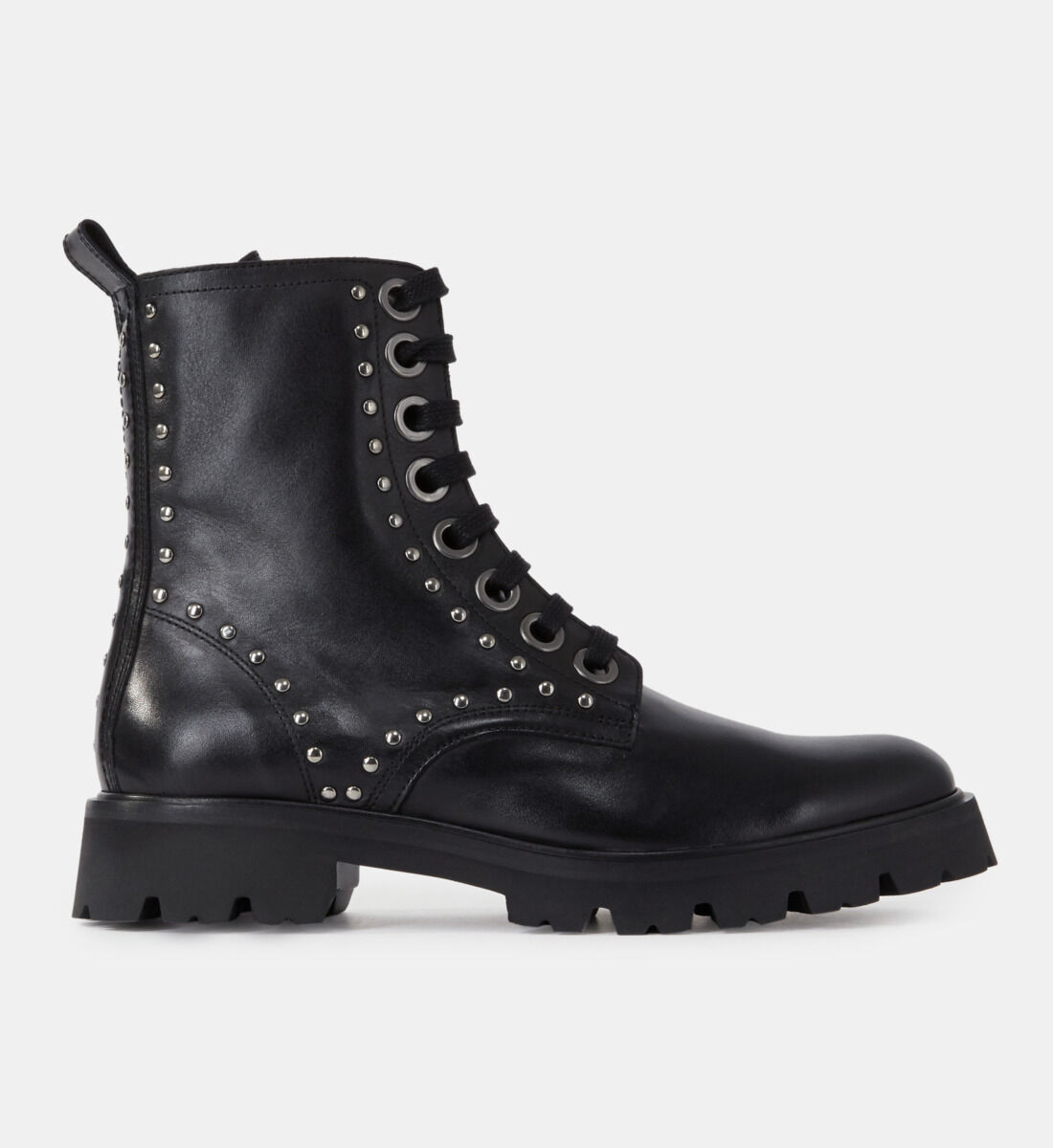 Black leather ranger boots | The Kooples - US