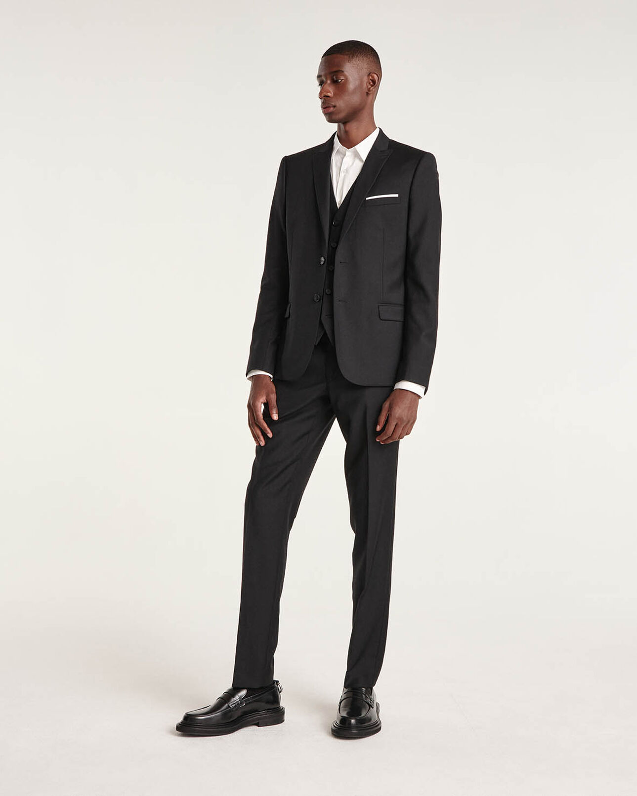 The Kooples H BLACK black waistcoat in wool with buttons