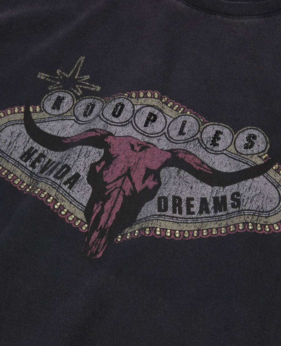black t-shirt with nevada dreams serigraphy