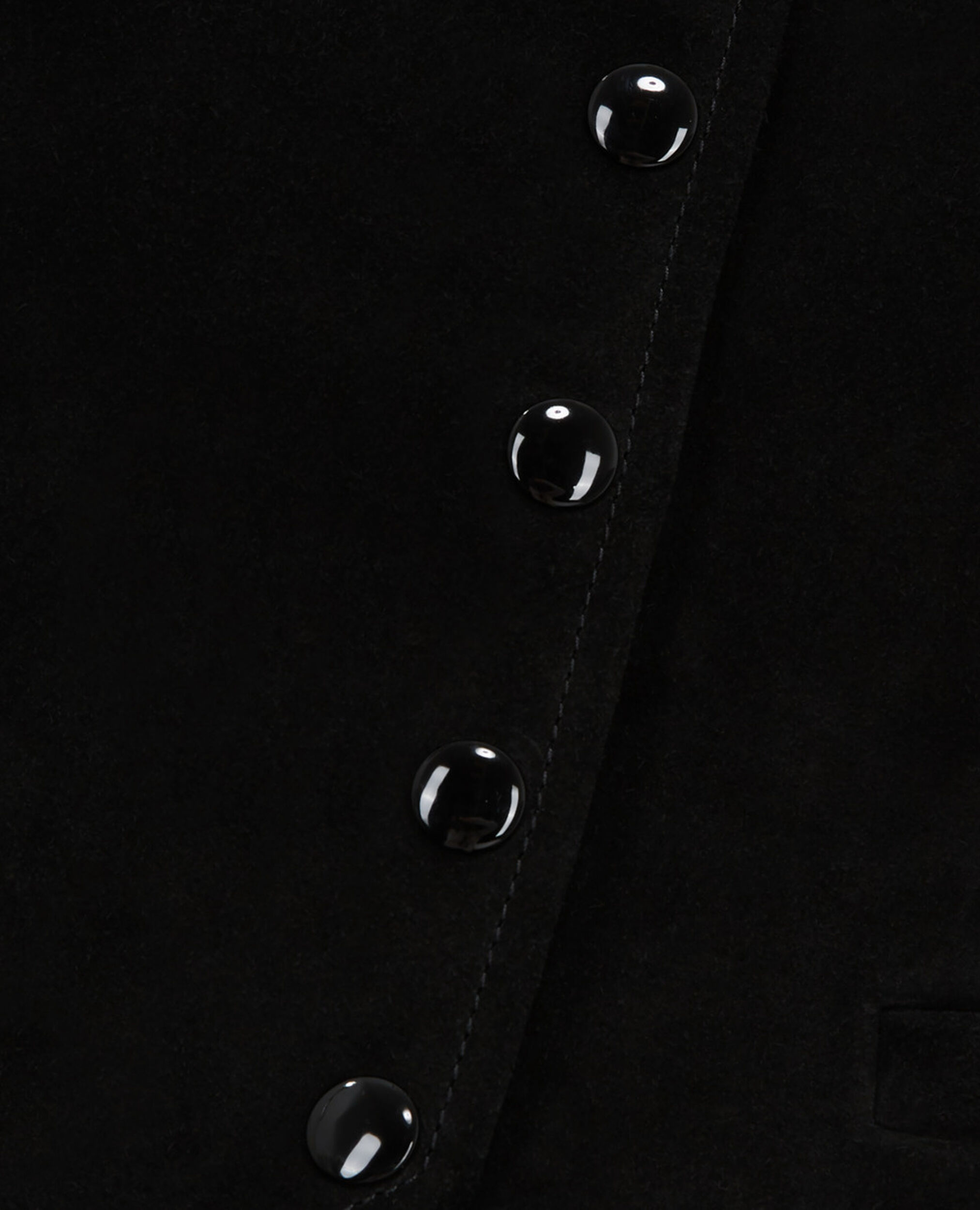 Schwarze Anzugweste aus Leder, BLACK, hi-res image number null