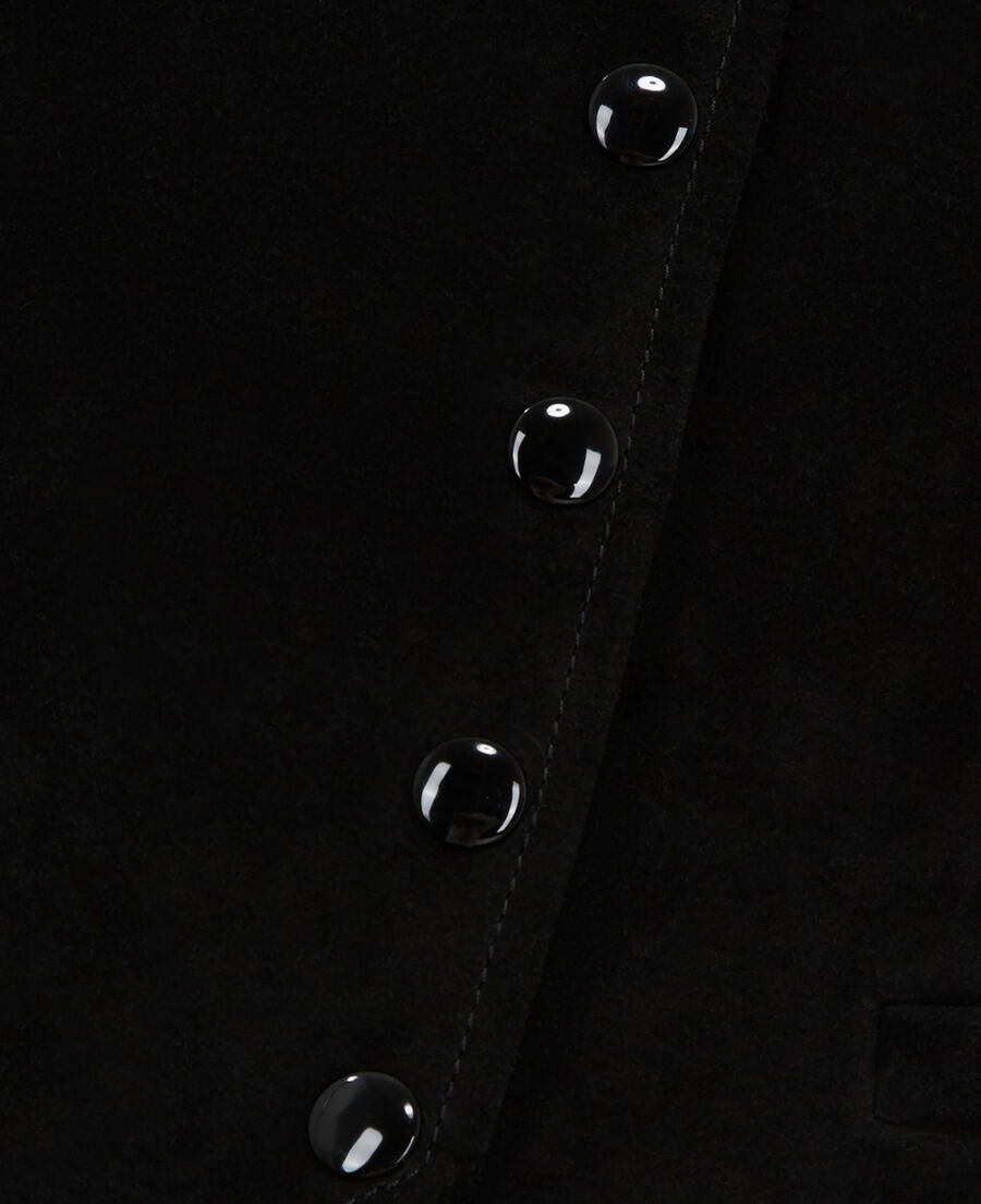 black leather suit vest