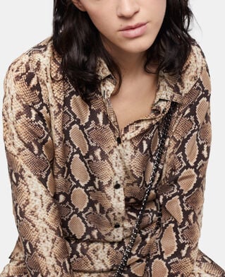 The Kooples WOMEN BEIGE snakeskin print shirt