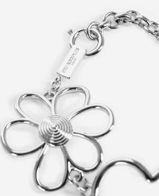 The Kooples FEMME SILVER bracelet c&oelig;urs et fleurs argent&eacute;
