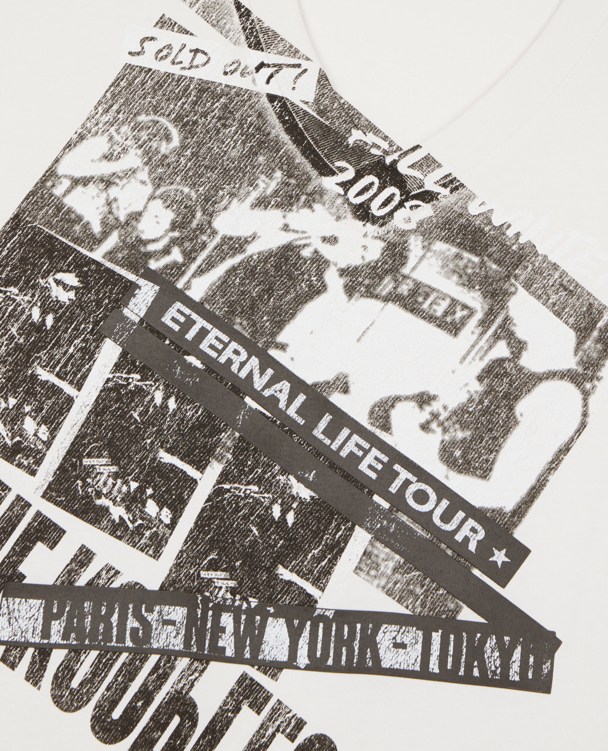 Ecrufarbenes T-Shirt „Eternal life tour“, ECRU, hi-res image number null