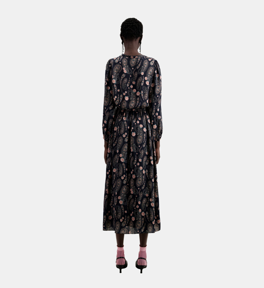 The kooples gold hot sale leaf printed maxi