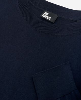 The Kooples F NAVY round-neck sweater in navy merino wool