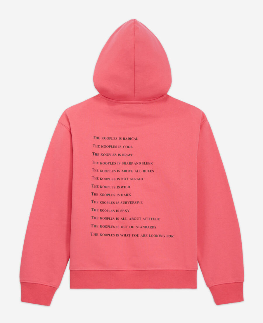 The Kooples DAMEN OLD ROSE rosa sweatshirt mit "what is"-schriftzug