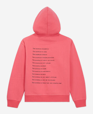 The Kooples DAMEN OLD ROSE rosa sweatshirt mit "what is"-schriftzug