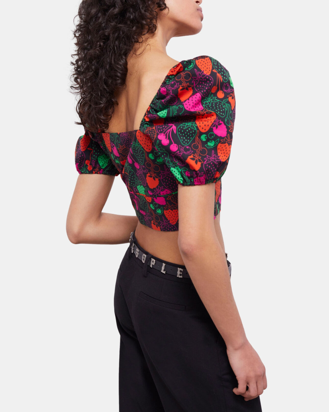 The Kooples FEMME MULTICOLOR top court à motifs