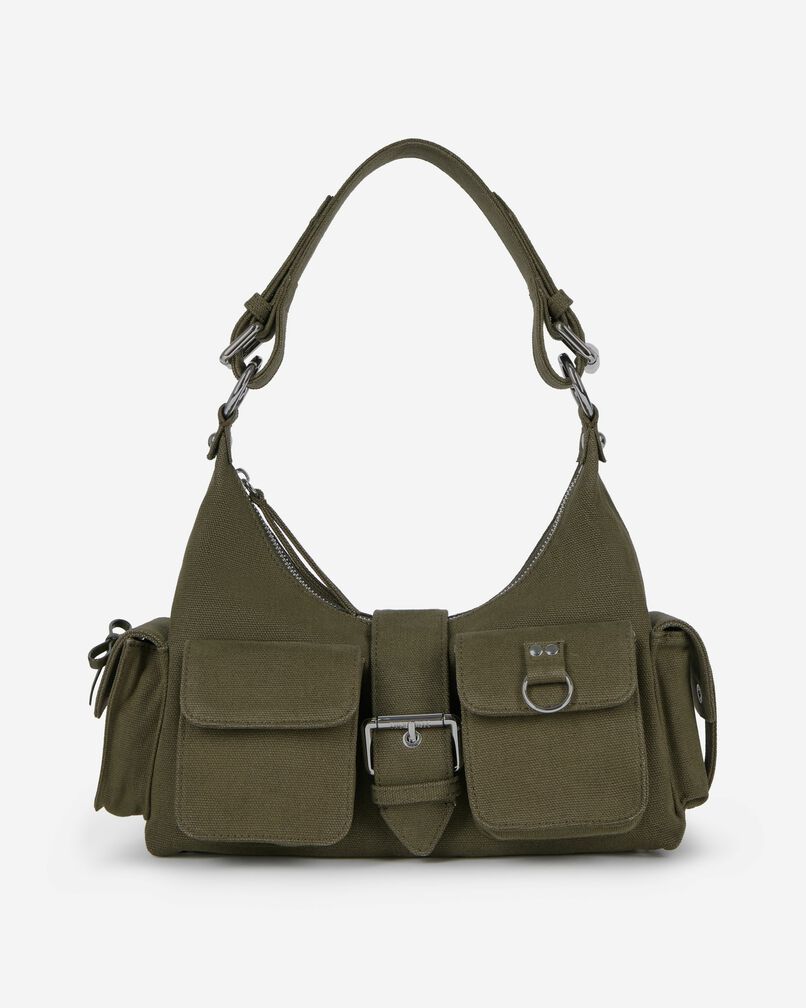 The Kooples WOMEN KAKI khaki canvas amelia bag
