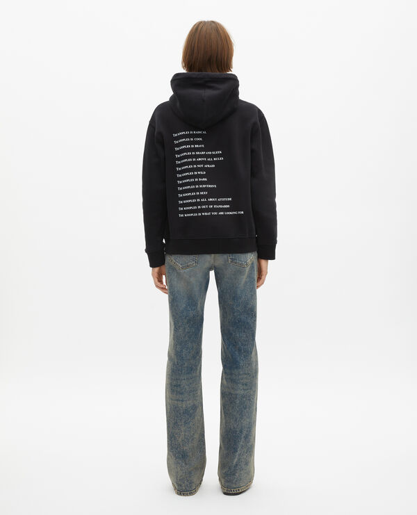 The Kooples FEMME BLACK sweatshirt à capuche what is avec strass noir