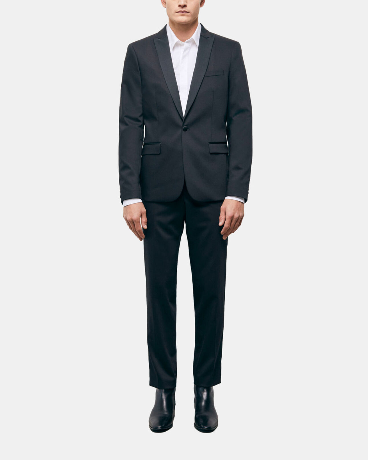 The Kooples HERREN BLACK schwarze smokingjacke aus wolle