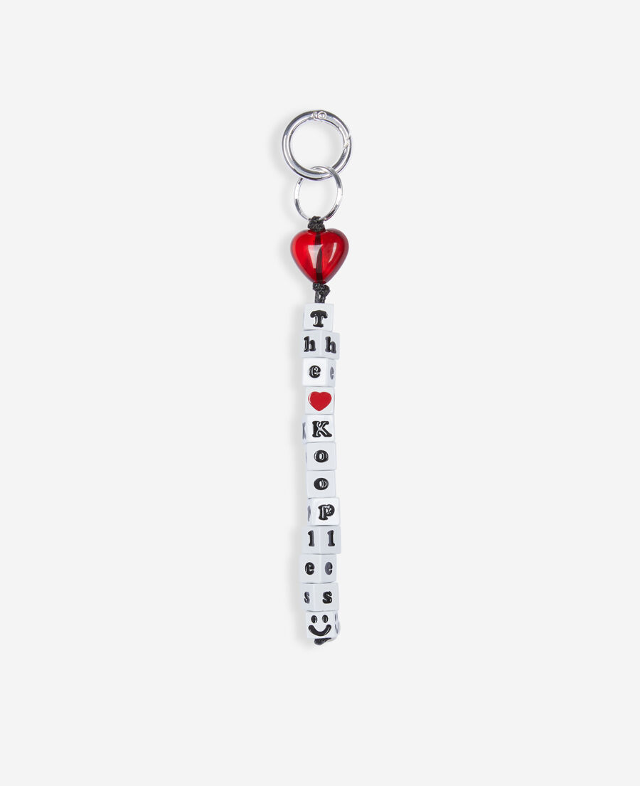The Kooples WOMEN WHITE white and red beaded bag charm