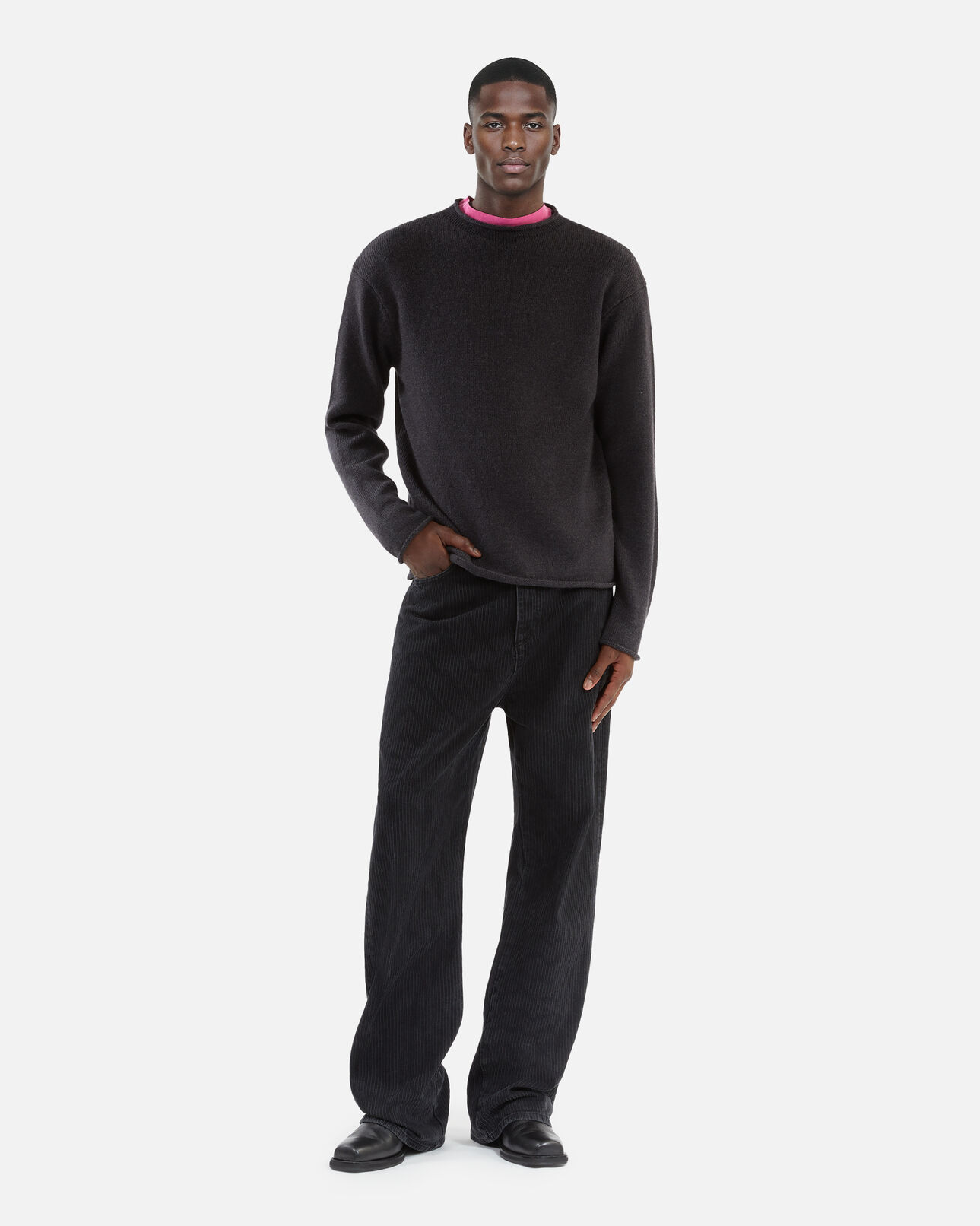 The Kooples HOMME MIDDLE GREY MEL pull en laine gris