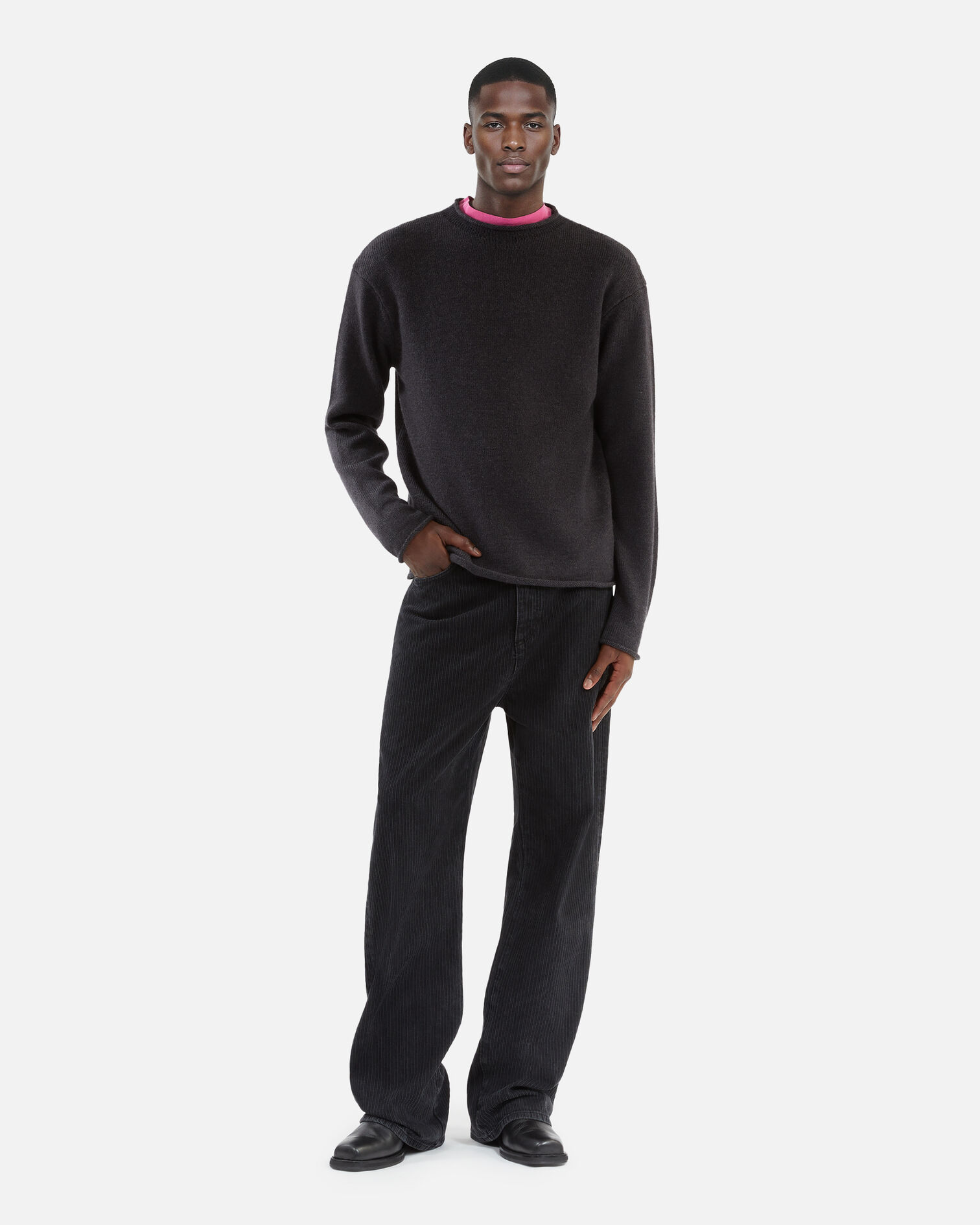 Pull en laine gris, MIDDLE GREY MEL, hi-res image number null