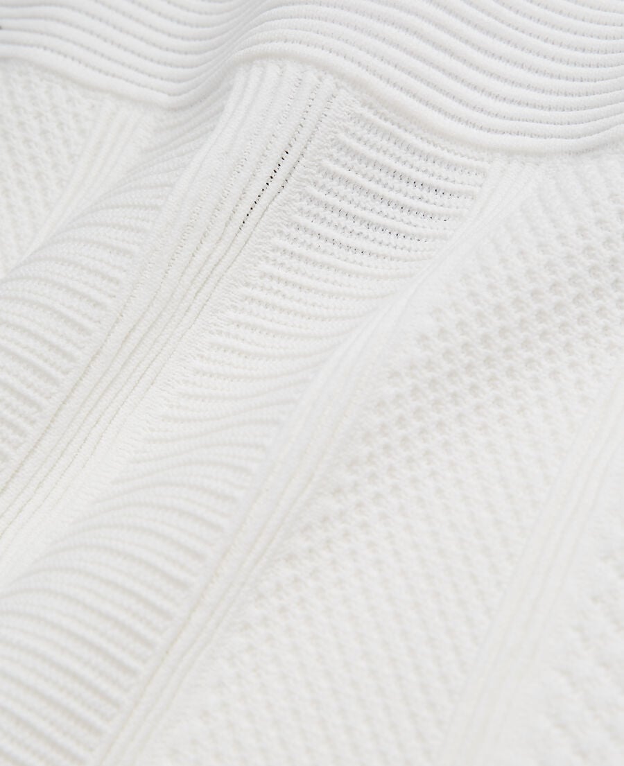 The Kooples WOMEN WHITE short white knit skirt