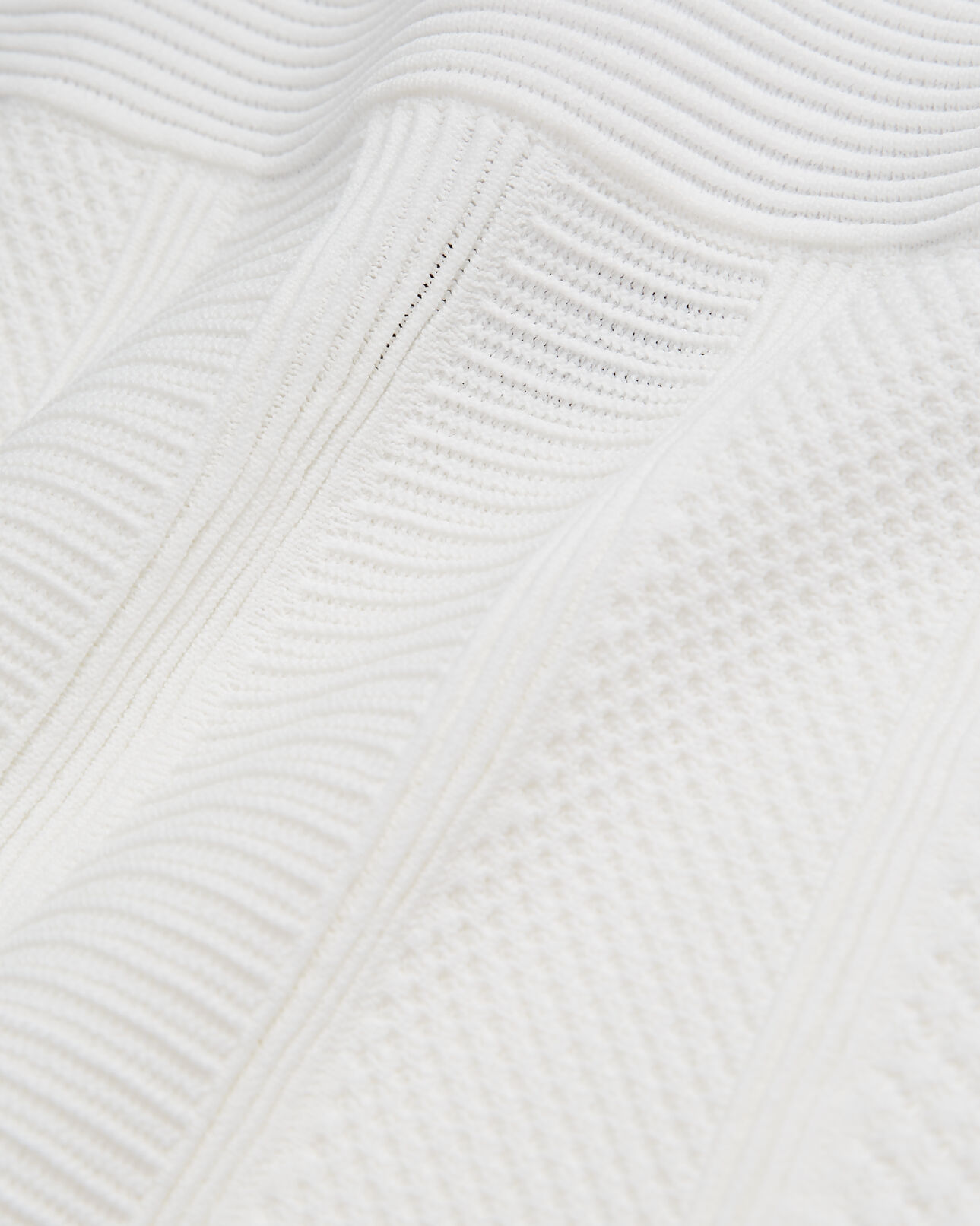 The Kooples FEMME WHITE jupe courte blanche en maille