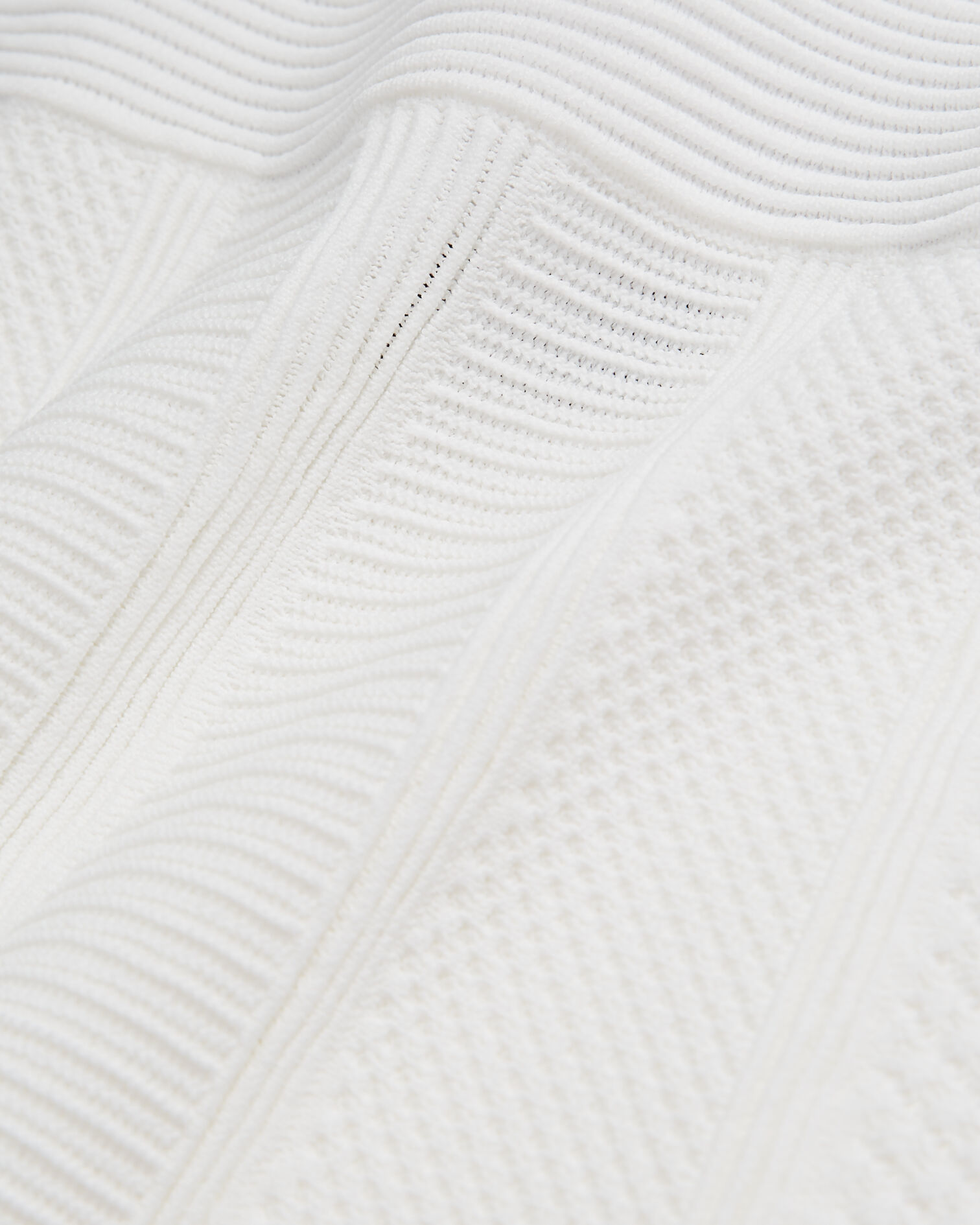 Jupe courte blanche en maille, WHITE, hi-res image number null