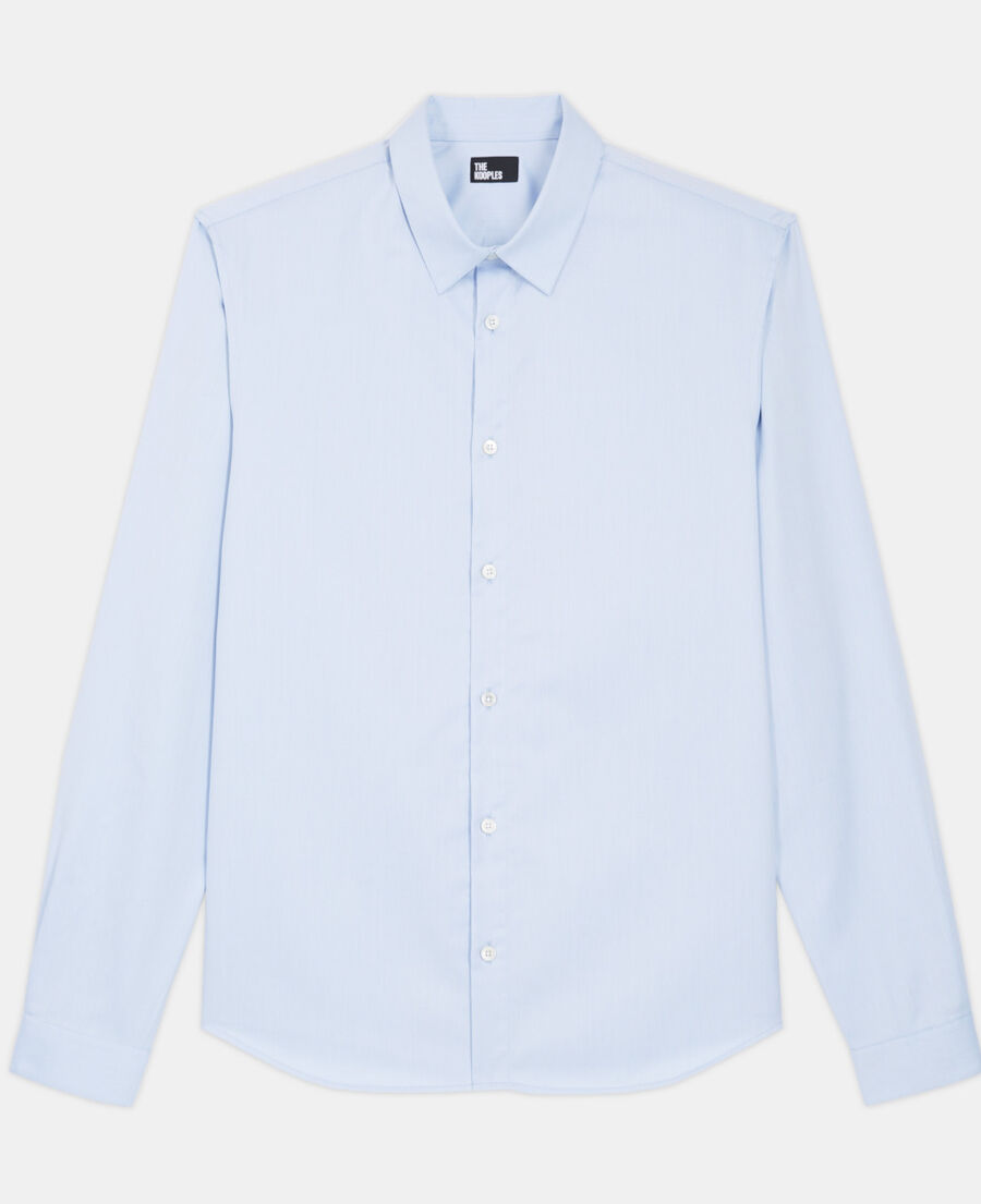 chemise col classsique bleue