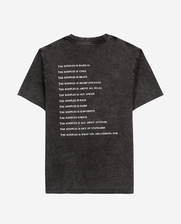 The Kooples HOMME BLACK WASHED t-shirt what is noir