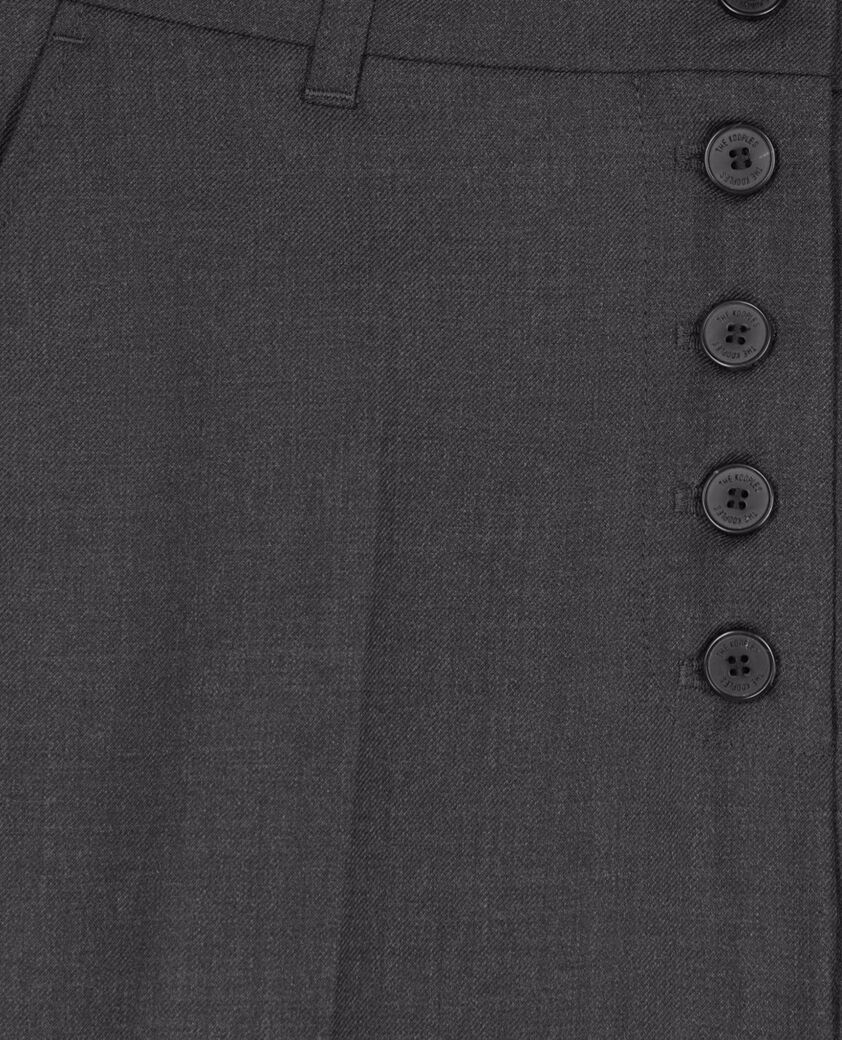 The Kooples WOMEN GREY grey flared wool pants