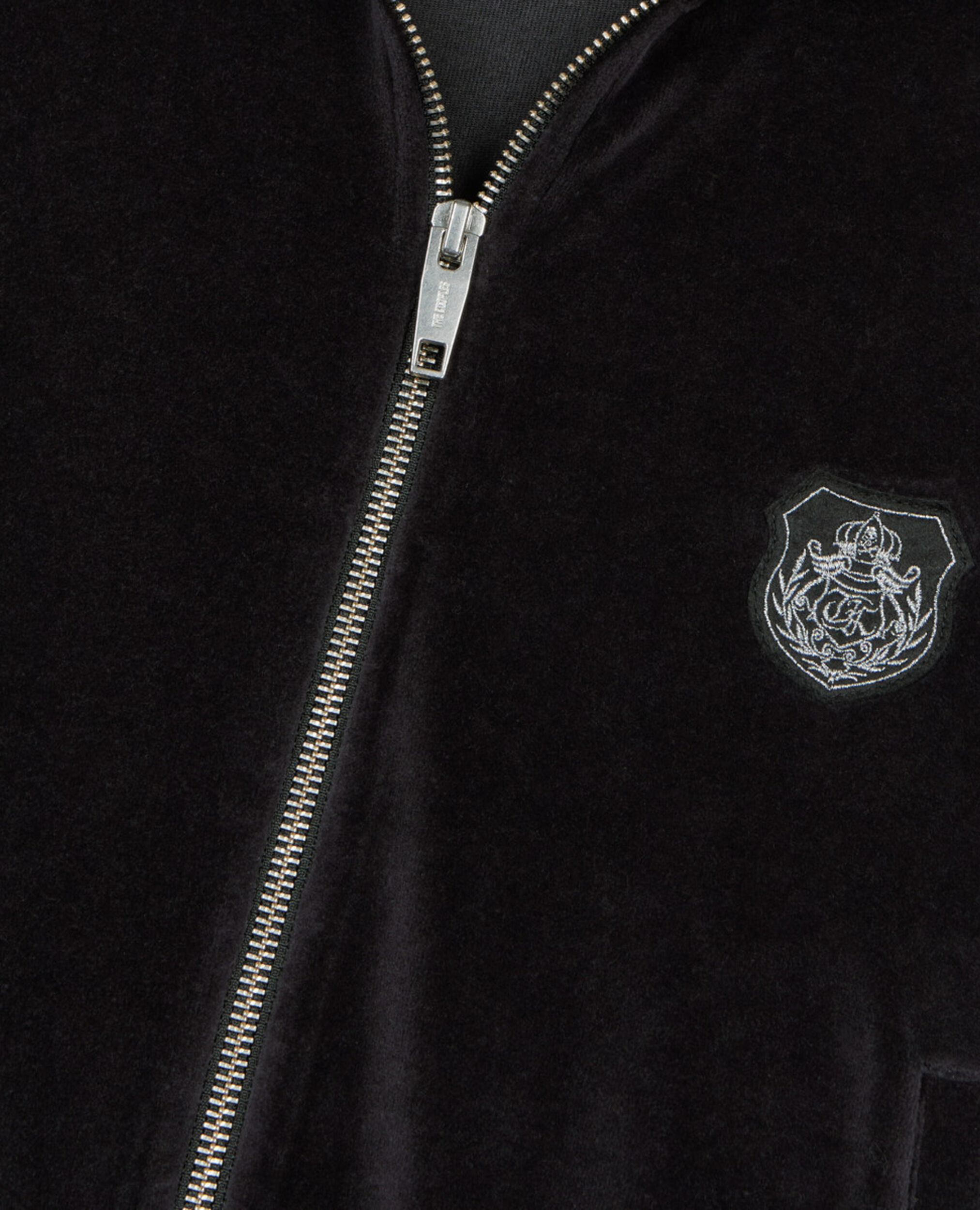 Sweatshirt Logo en velours noir, BLACK, hi-res image number null