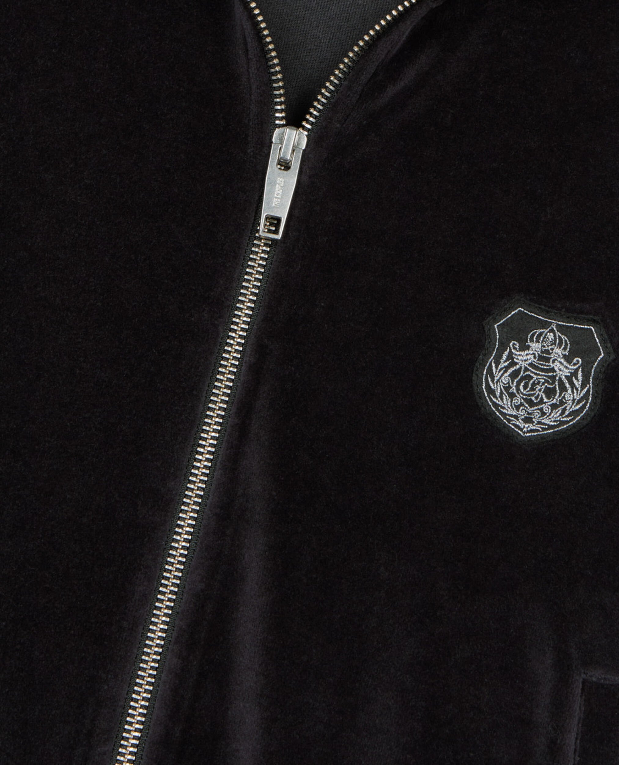 Sweatshirt Logo en velours noir, BLACK, hi-res image number null