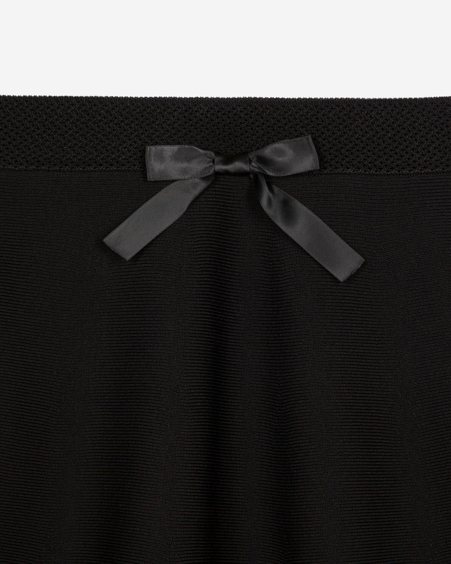 Jupe courte en maille noire, BLACK, hi-res image number null