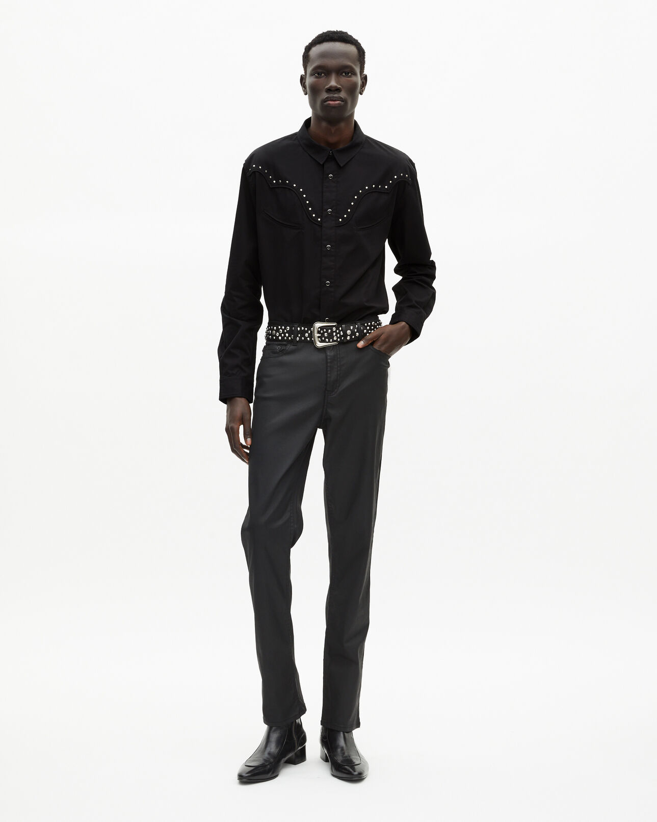 The Kooples MEN BLACK black western shirt