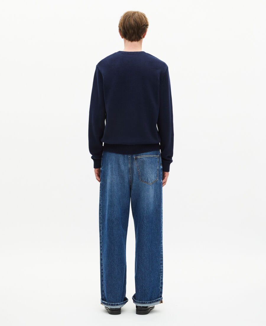 The Kooples HOMME NAVY pull t&ecirc;te de mort marine