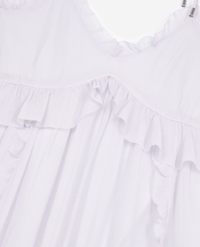 The Kooples DAMEN LIGHT PURPLE langes kleid mit volants lila